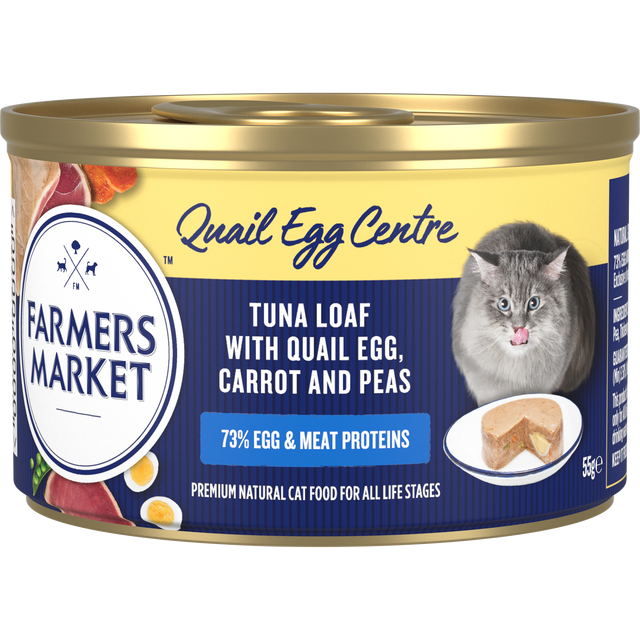 Farmers Market Quail Egg Centre - Tuna Loaf with Quail Egg, Carrot and Peas 55g