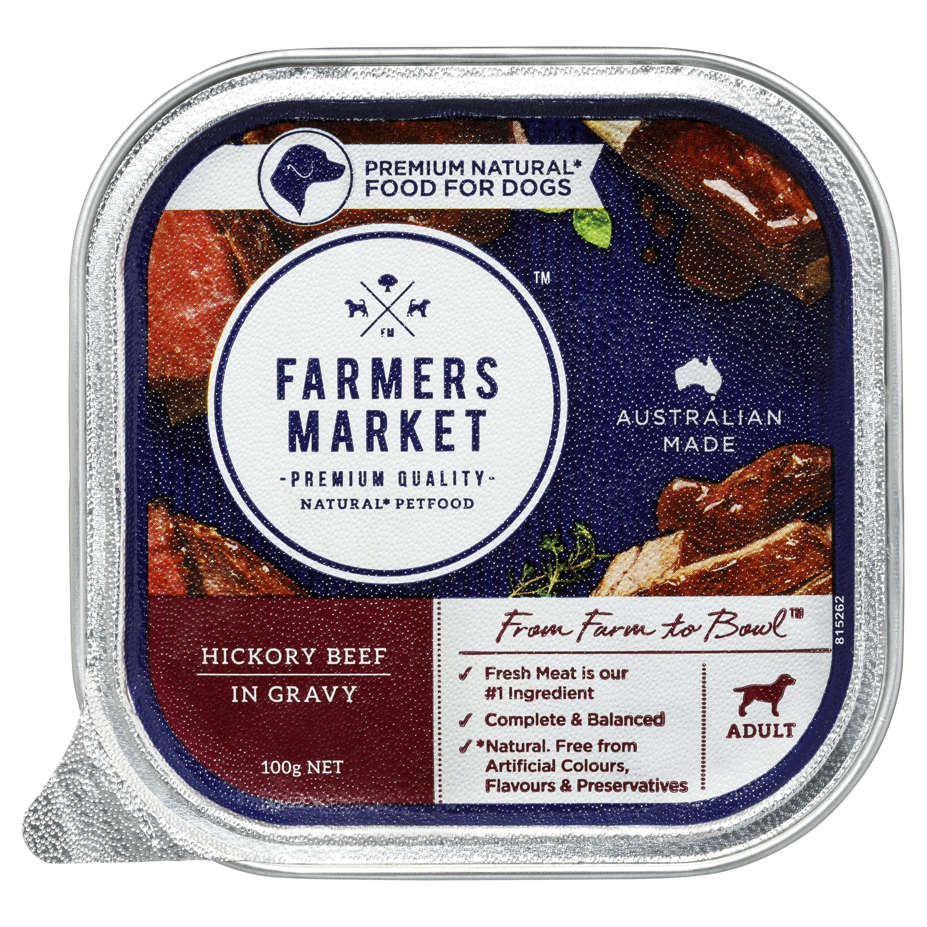 Farmers Market Hickory Beef in Gravy Wet Dog Food